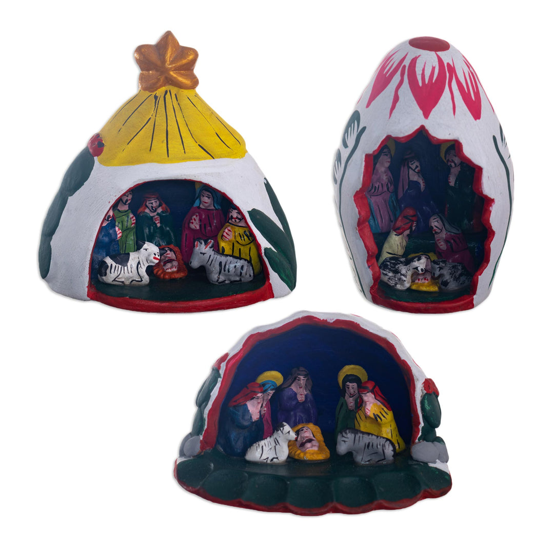 Hand Painted Nativity Scenes (Set of 3) - Christmas in the Andes