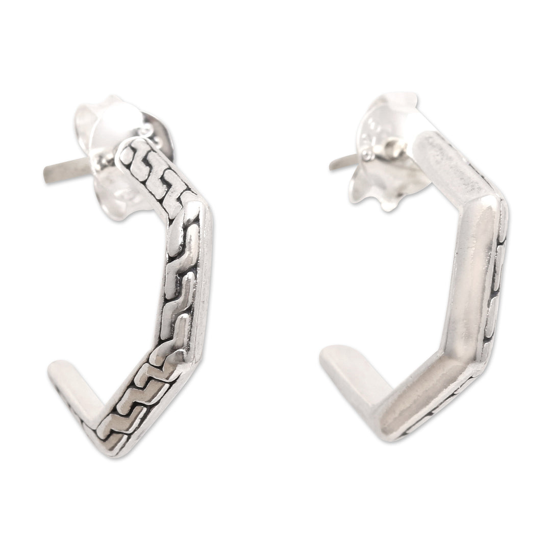 Hand Made Sterling Silver Drop Earrings - Harmony in Silver