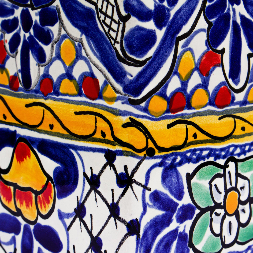 Hand-Painted Tissue Box Cover - Hacienda Colors