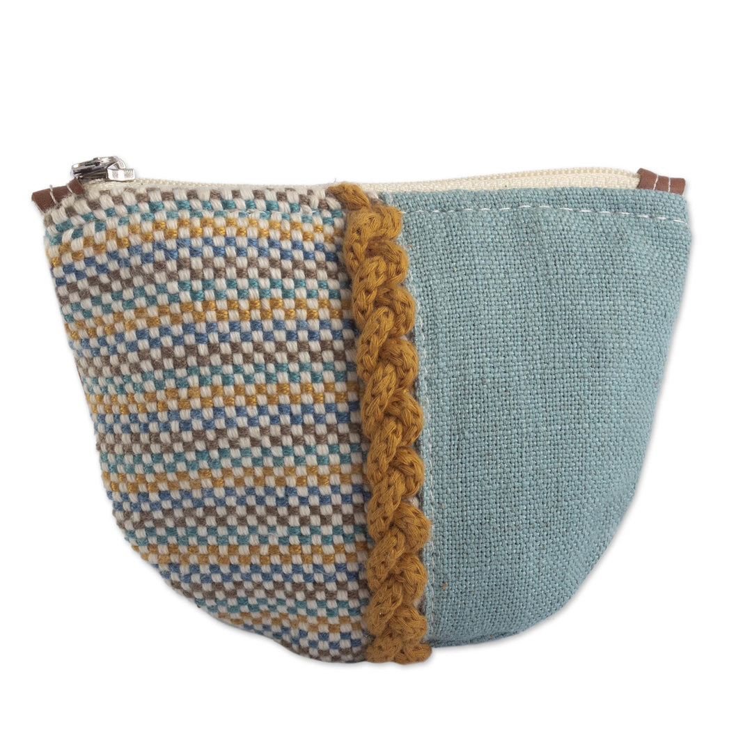Hand Woven Coin Purse with Braid Detail from Peru - Honey Braid