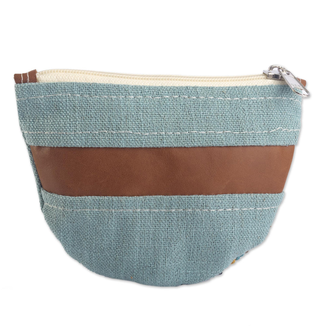 Hand Woven Coin Purse with Braid Detail from Peru - Honey Braid