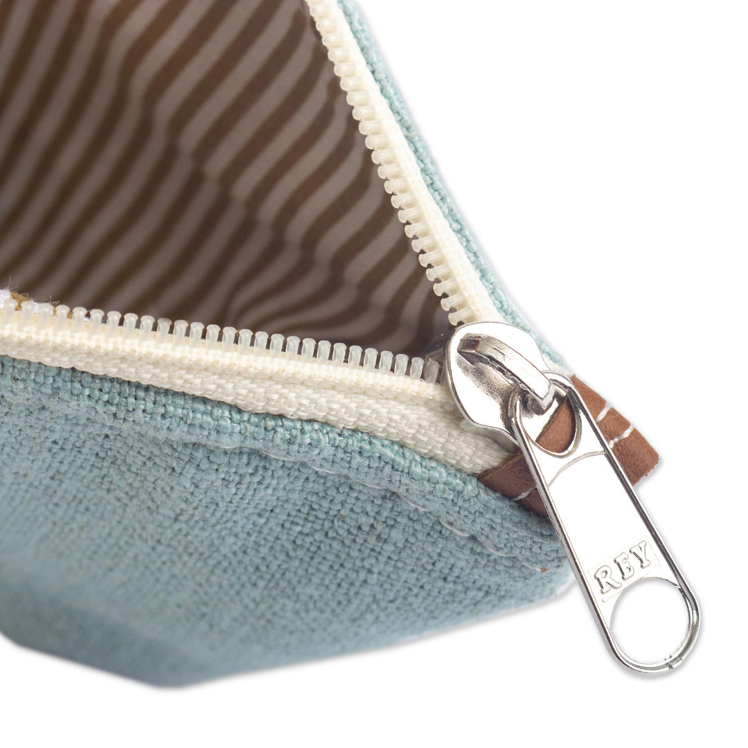 Hand Woven Coin Purse with Braid Detail from Peru - Honey Braid