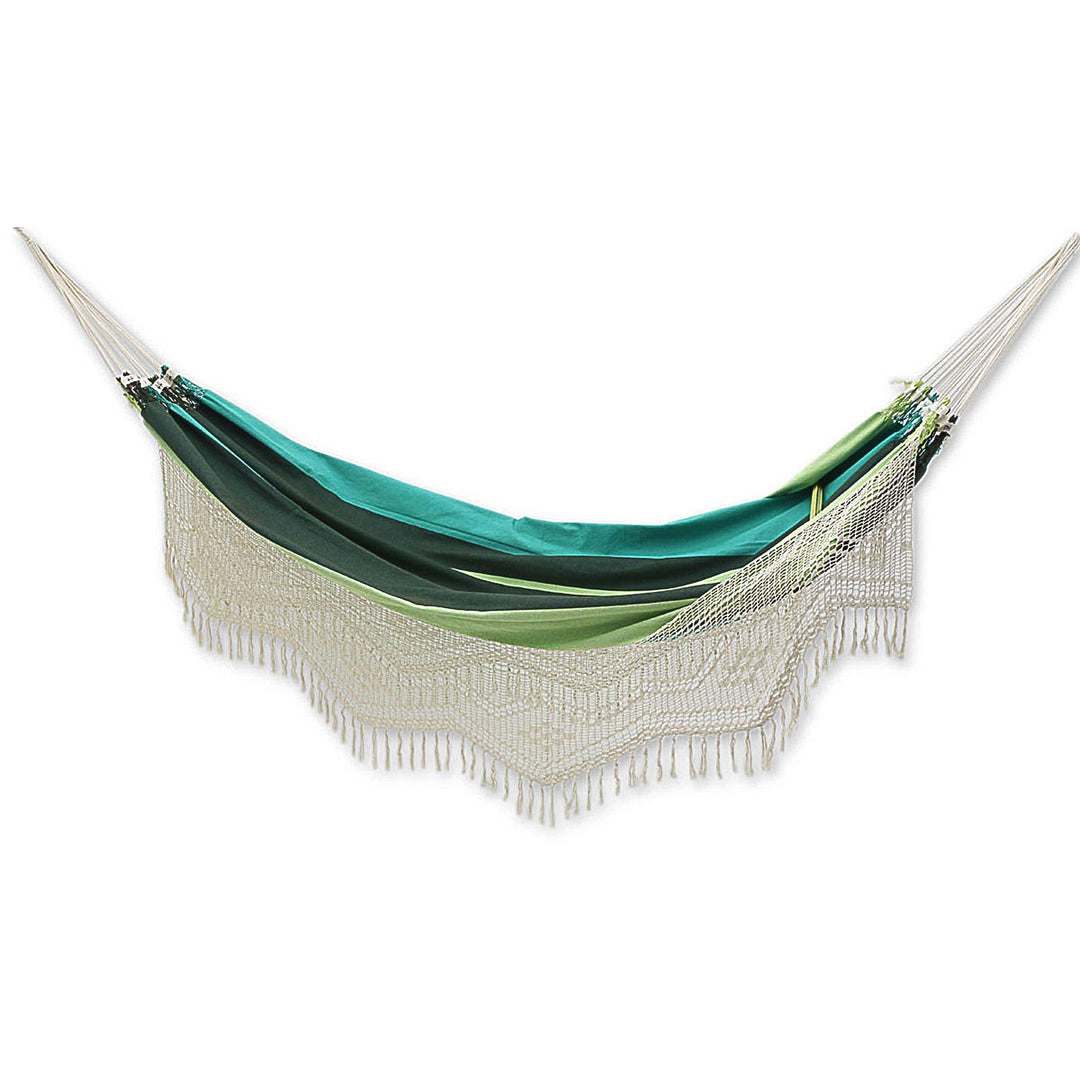 Striped Cotton Hammock (Single) - Peaceful