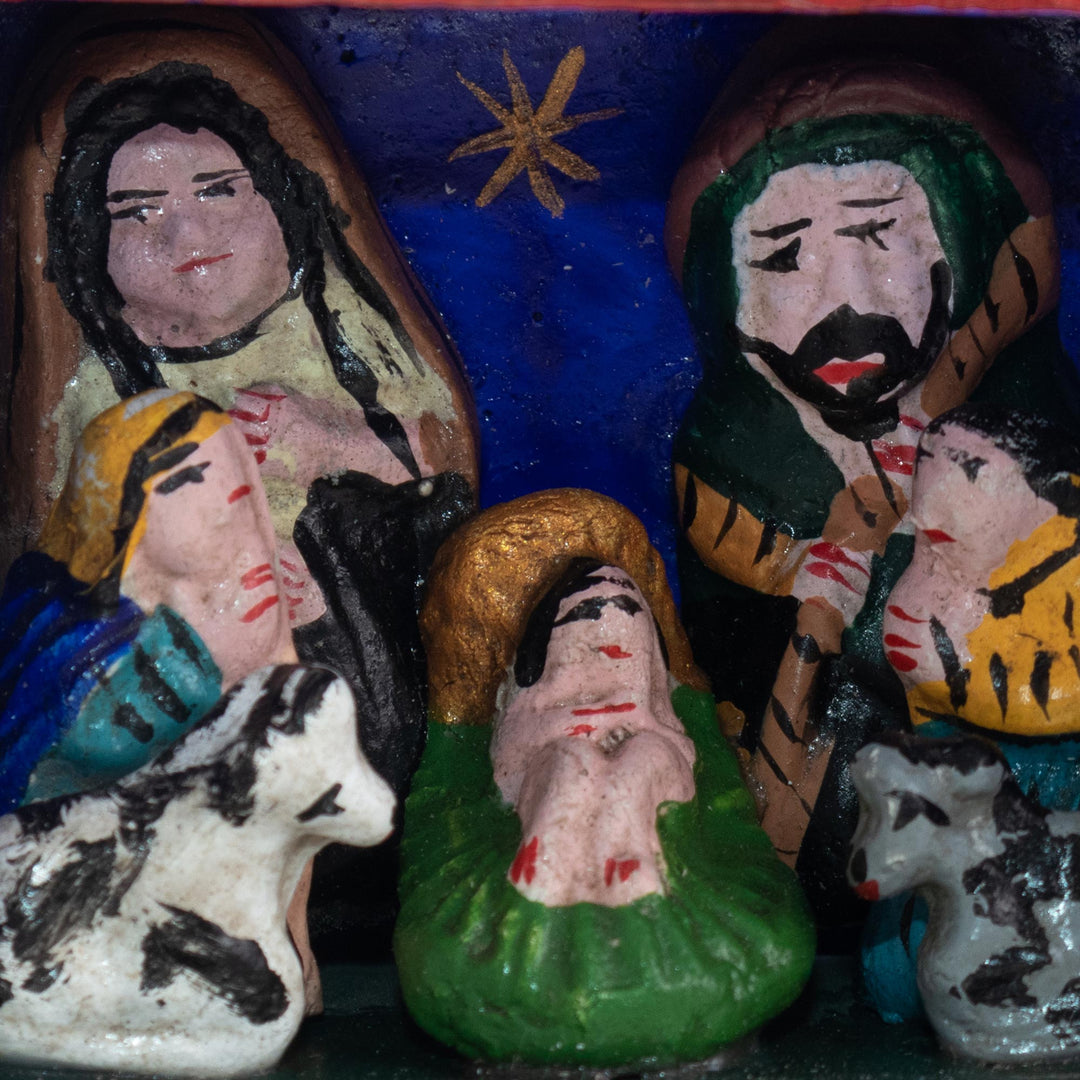 Hand-Painted Retablo Nativity Ornaments (Set of 4) - Celebrating the Season
