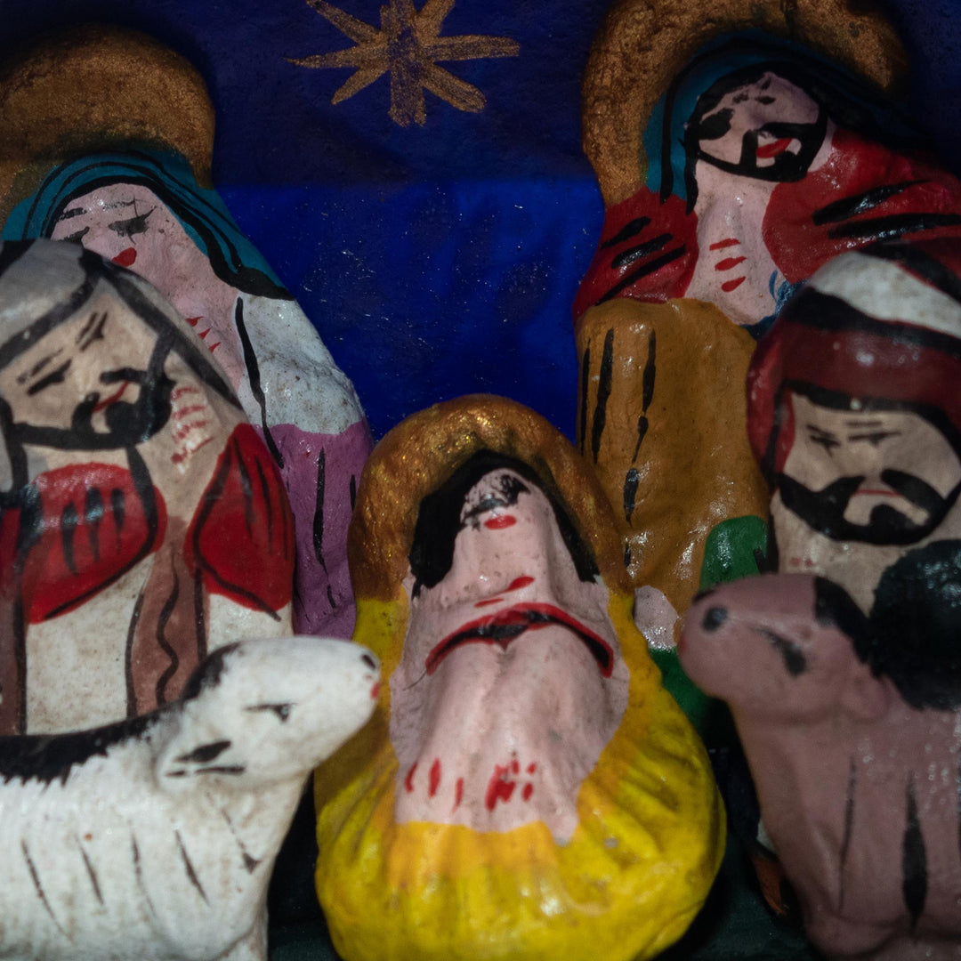 Hand-Painted Retablo Nativity Ornaments (Set of 4) - Celebrating the Season
