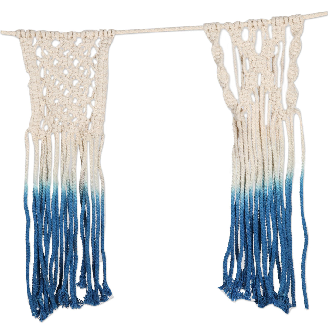 Hand-Knotted Cotton Macrame Bunting - Starry Twist