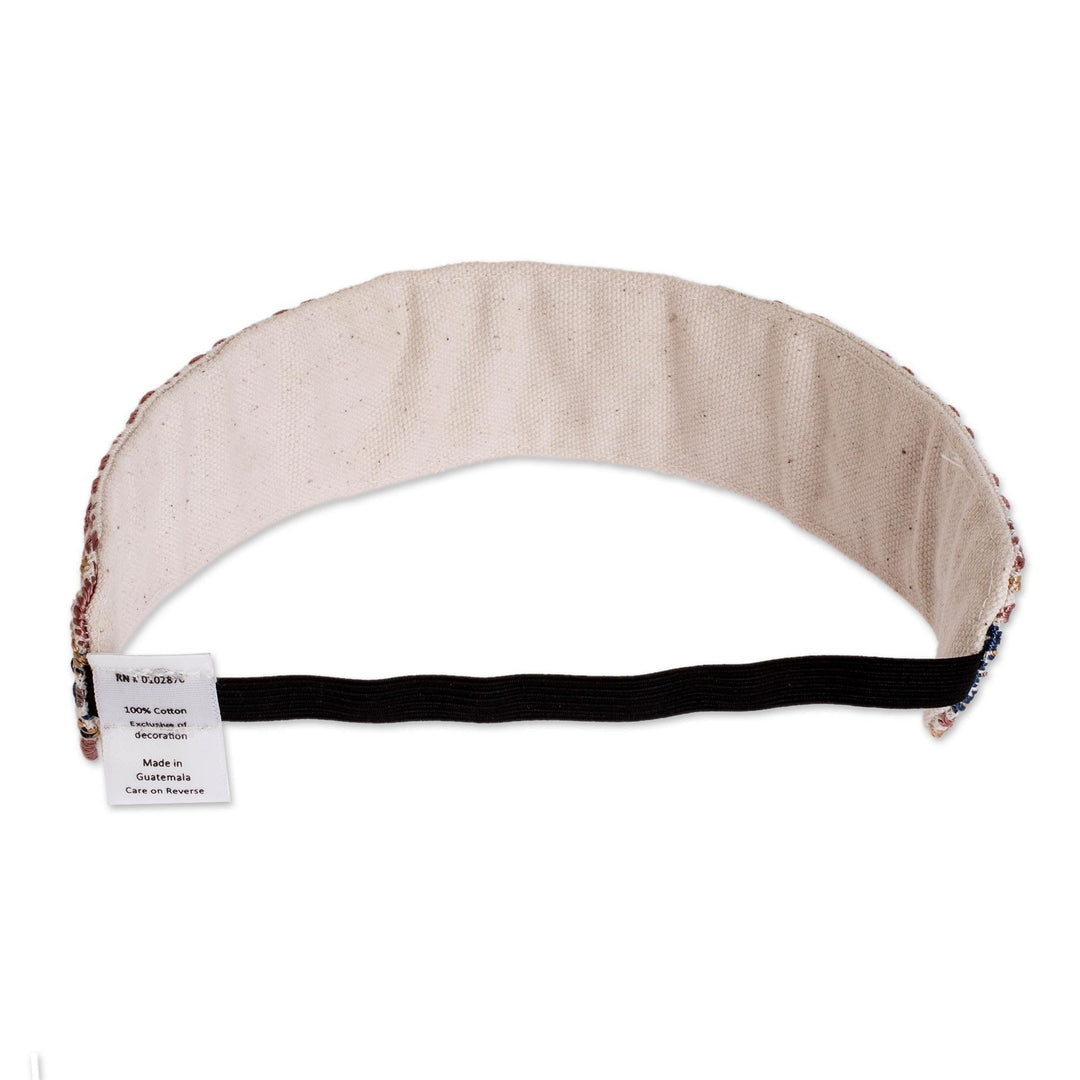Handmade Pink and Blue Headband - Diamond Frieze