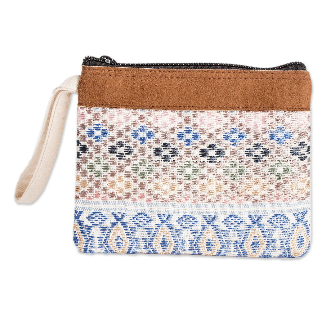 Handwoven Cotton Wristlet - Sweet Flowers