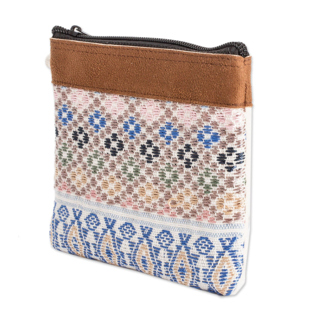 Handwoven Cotton Wristlet - Sweet Flowers
