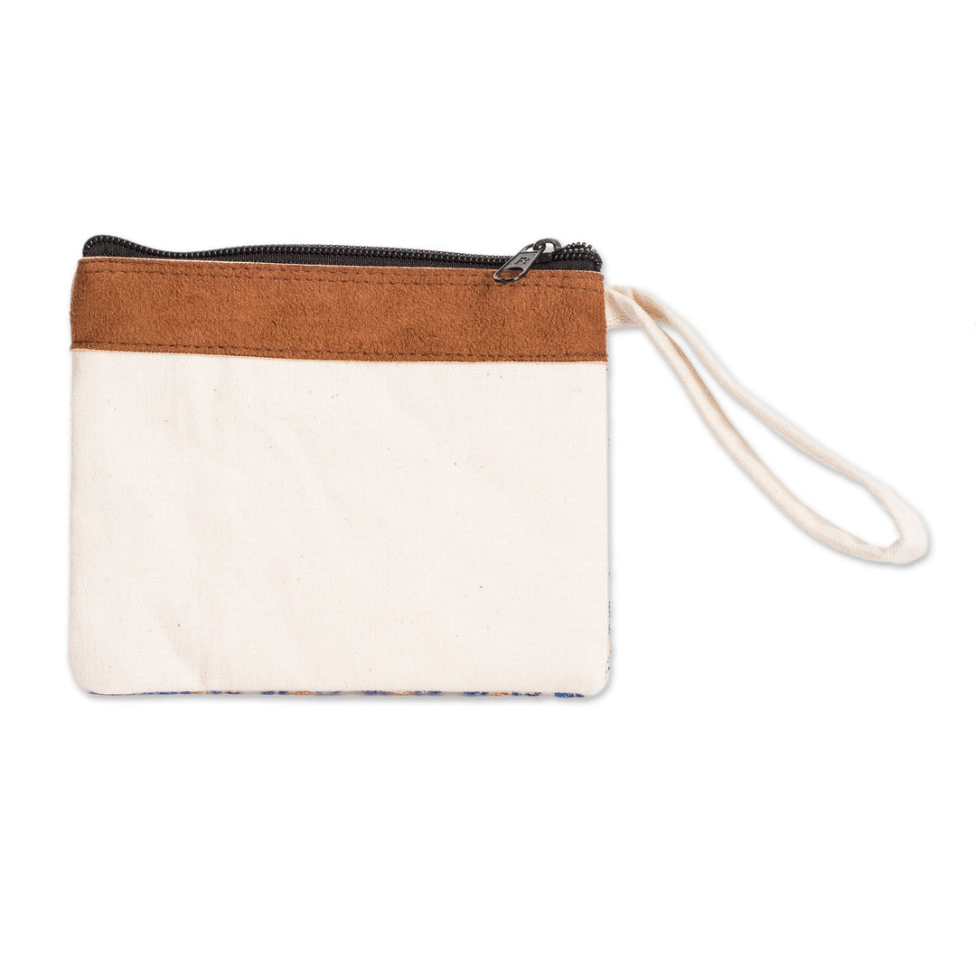Handwoven Cotton Wristlet - Sweet Flowers
