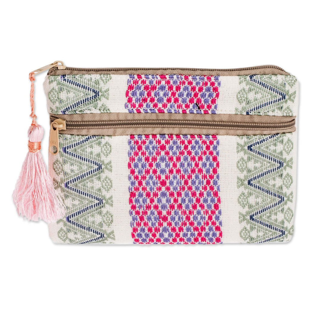 Artisan Crafted Cosmetic Case - Diamond Flower