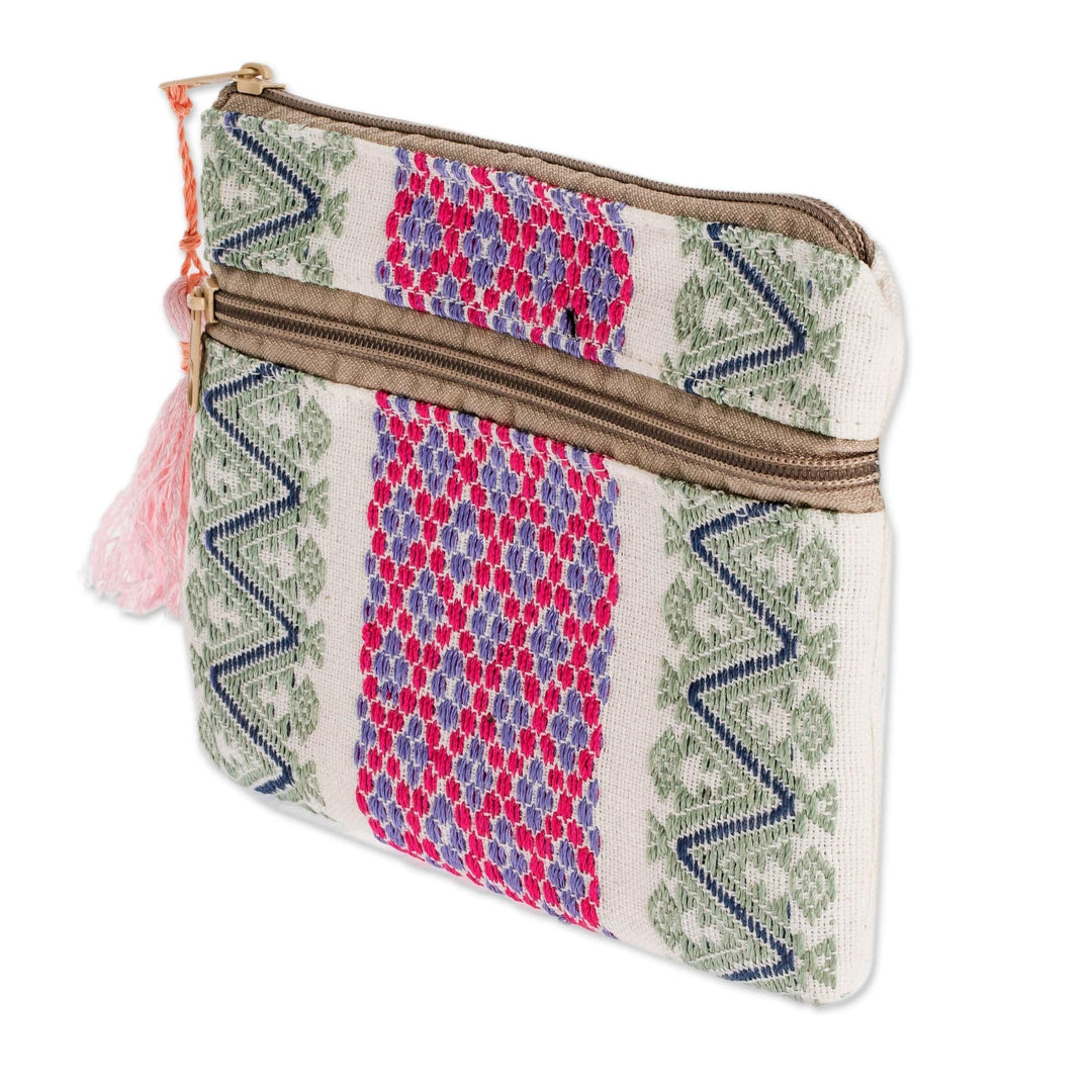 Artisan Crafted Cosmetic Case - Diamond Flower