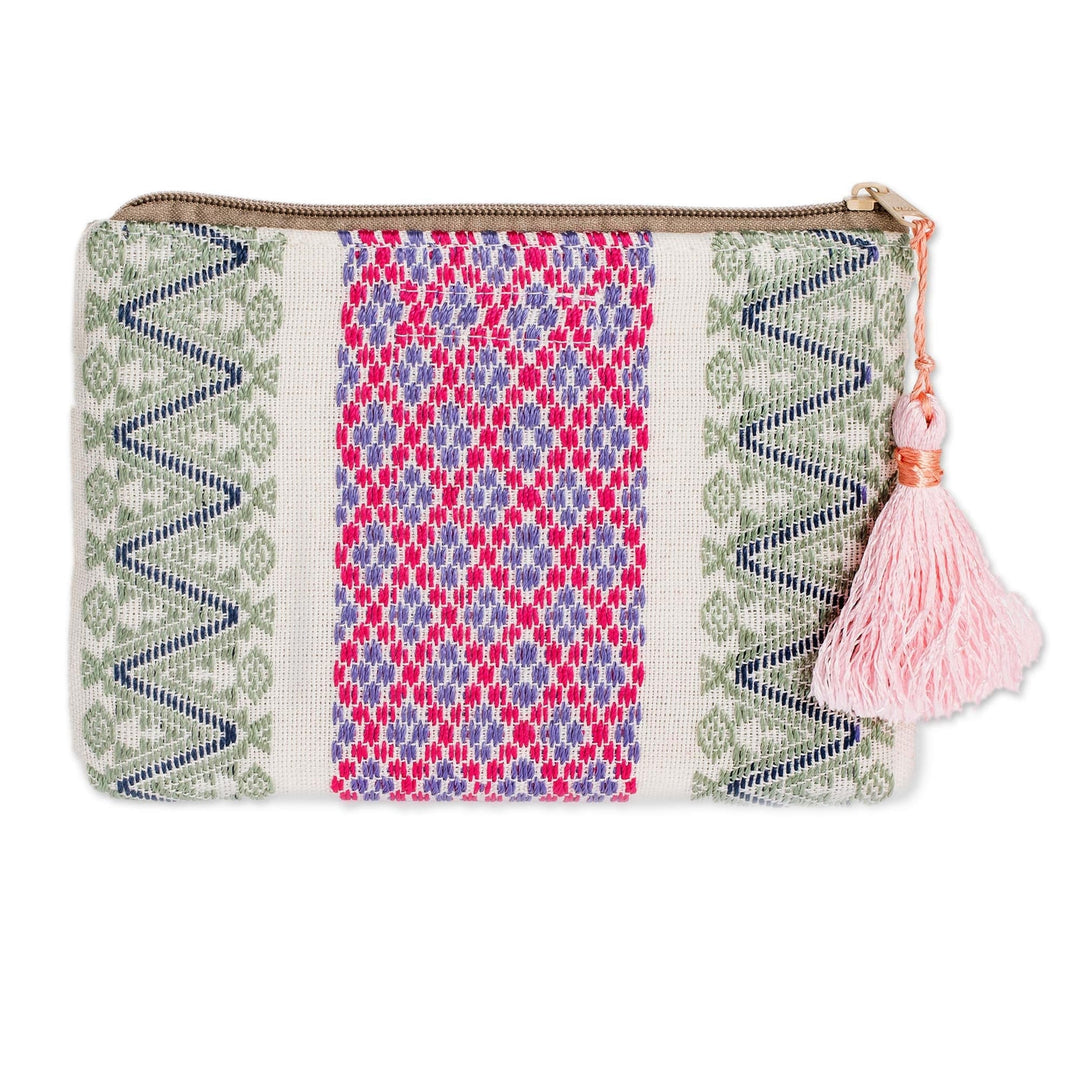 Artisan Crafted Cosmetic Case - Diamond Flower