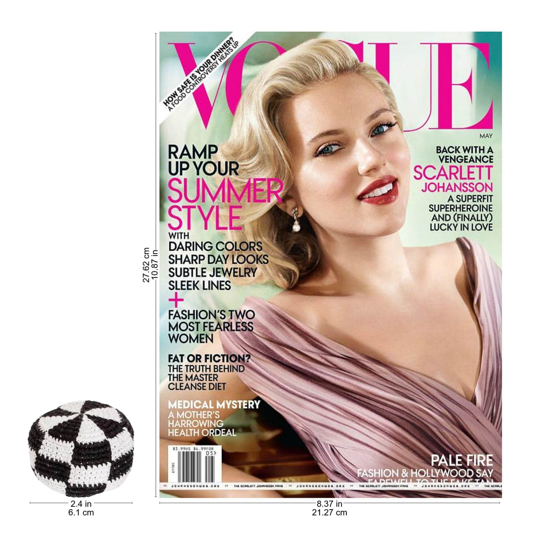 Black and White Check Hacky Sacks (Set of 3) - Checkers