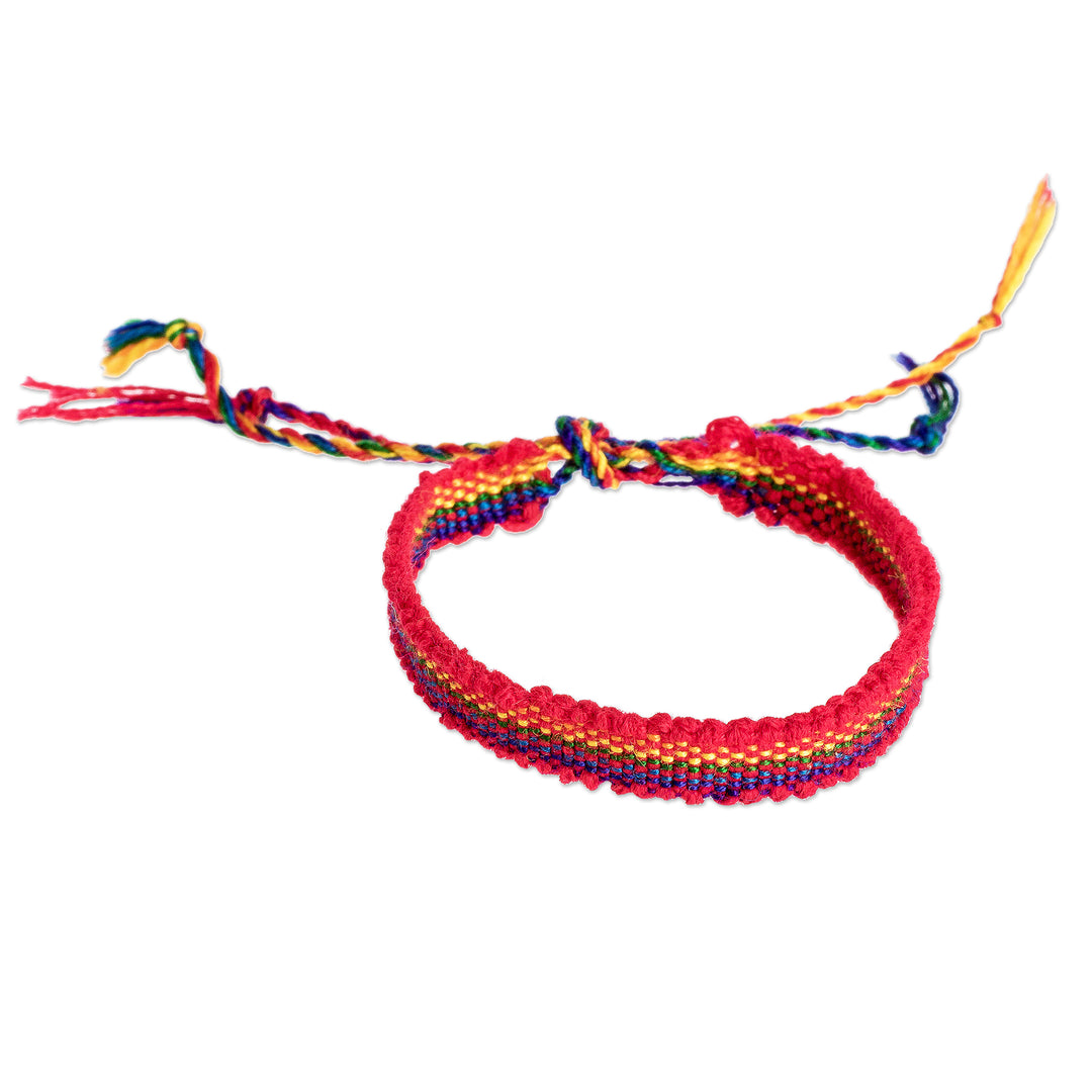 Hand Woven Rainbow Bracelets (Set of 12) from Guatemala - Rainbow Celebration