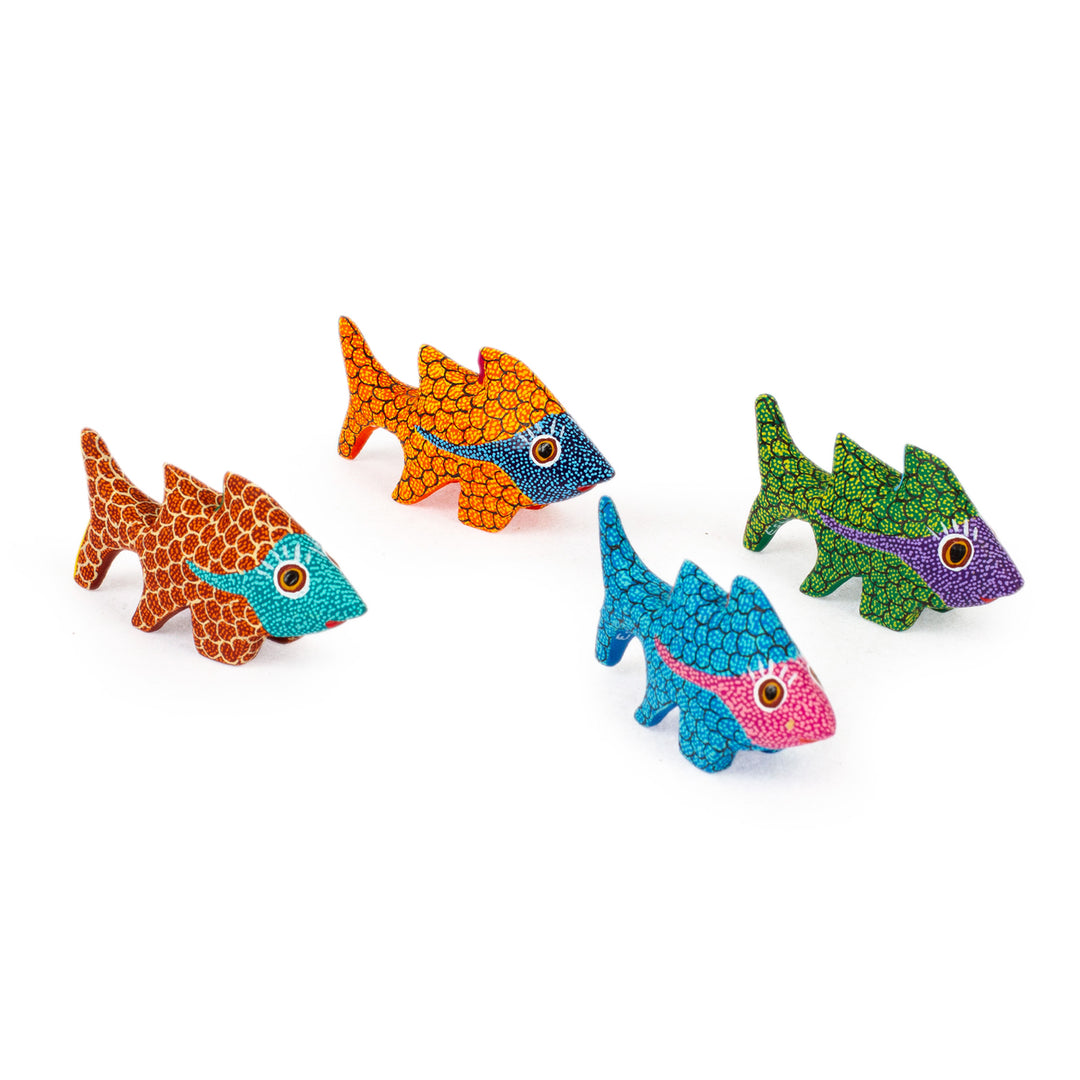 Hand Painted Fish Alebrije Ornaments (Set of 4) - Walking Fish