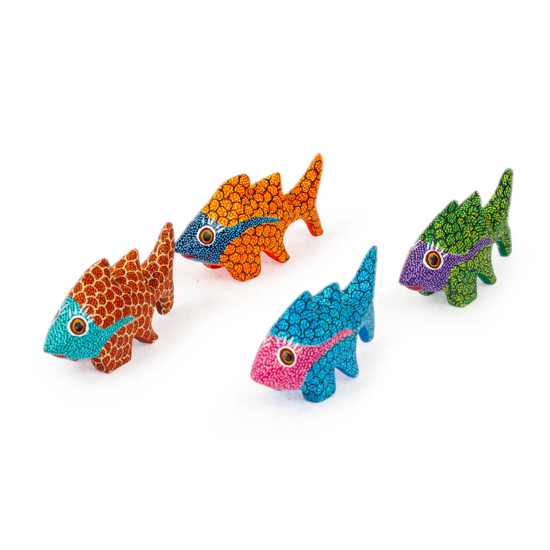 Hand Painted Fish Alebrije Ornaments (Set of 4) - Walking Fish