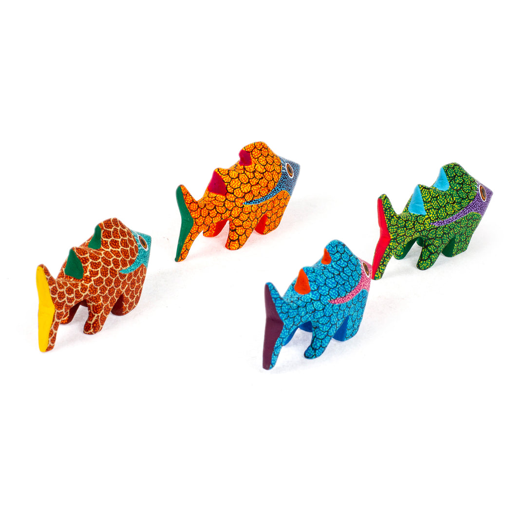 Hand Painted Fish Alebrije Ornaments (Set of 4) - Walking Fish
