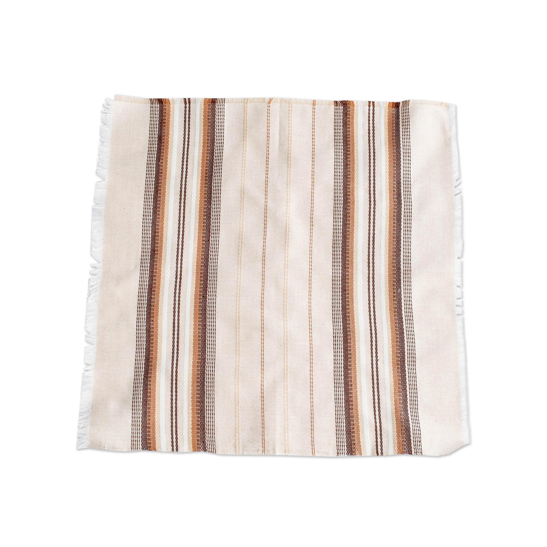 Brown Cotton Napkins (Set of 6) - Culinary Inspiration in Brown