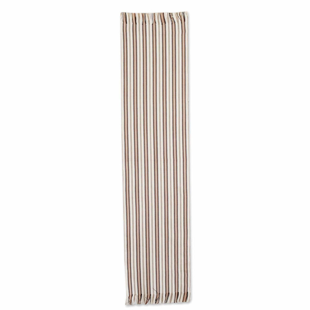 Striped Cotton Table Runner - Nutmeg Stripe