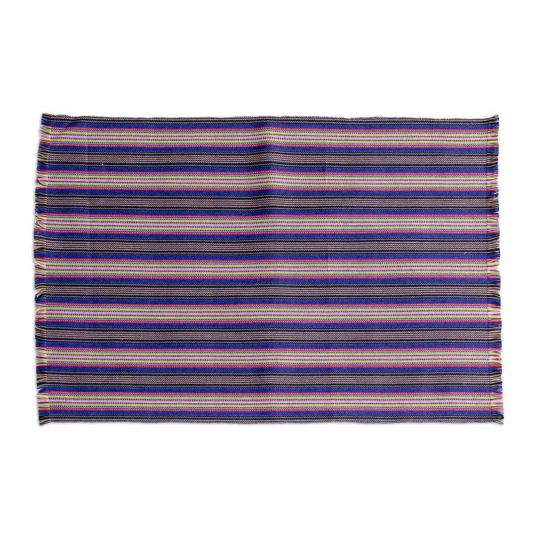 Blue Striped Placemats (Set of 6) - Solola Blue