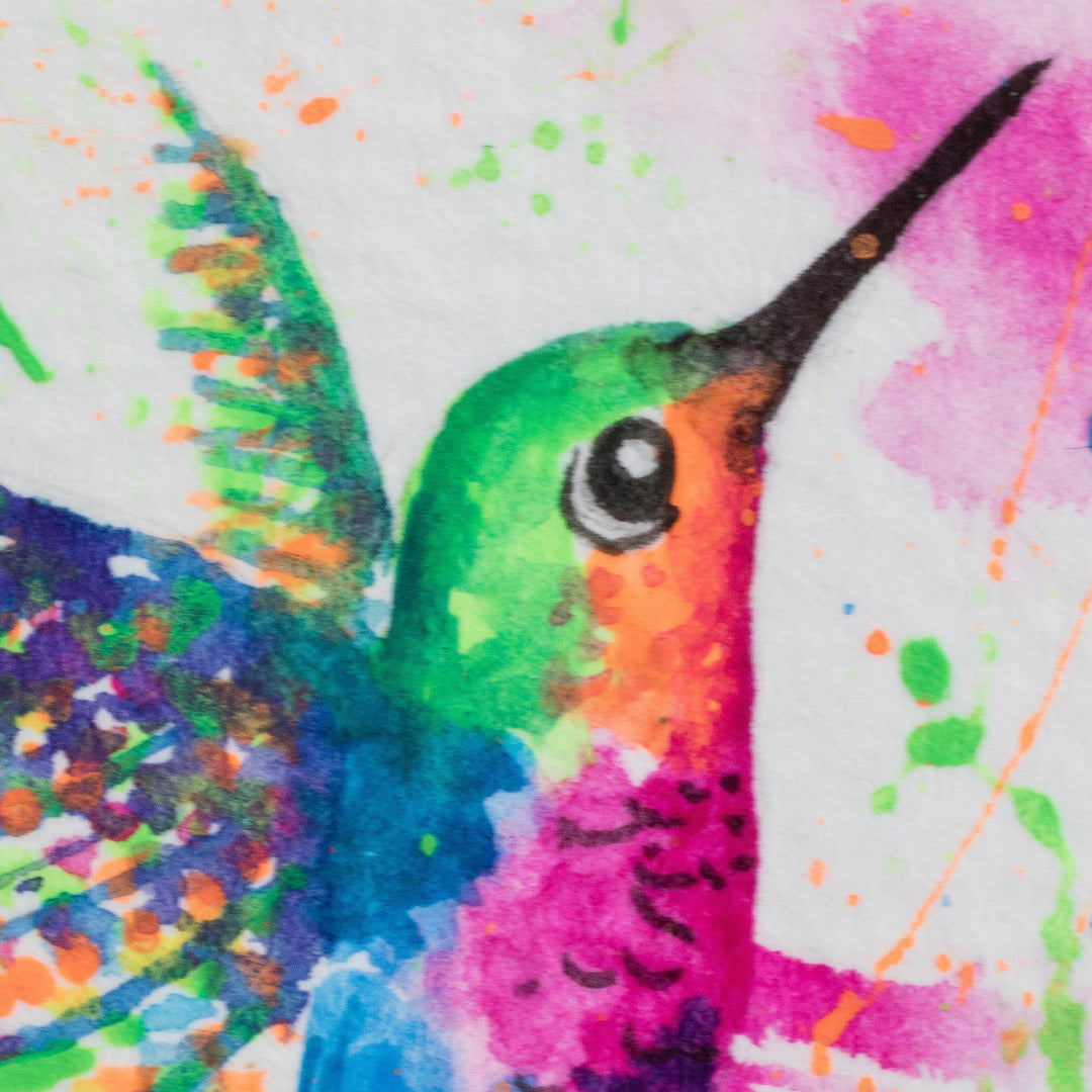Original Hummingbird Watercolor Painting - Colorful Hummingbird