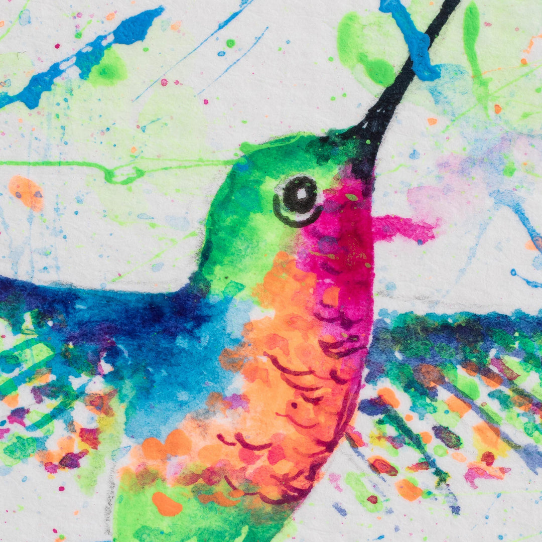 Watercolor Painting of Hummingbird - Between Colors