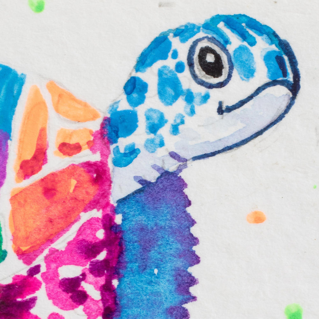 Colorful Sea Turtle Painting - Sea Turtle