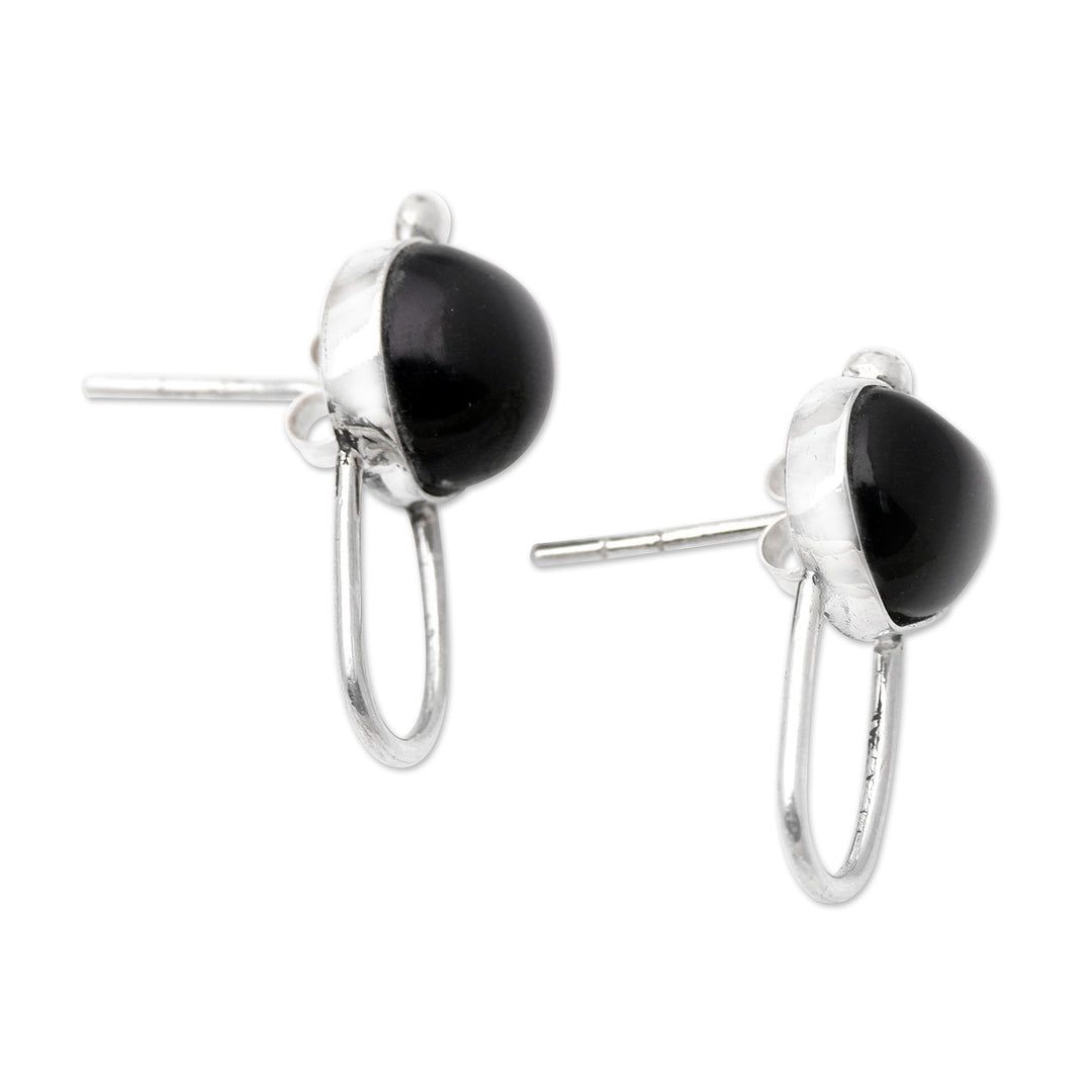 Sterling Silver and Buffalo Horn Heart-Motif Drop Earrings - To Feel Your Love