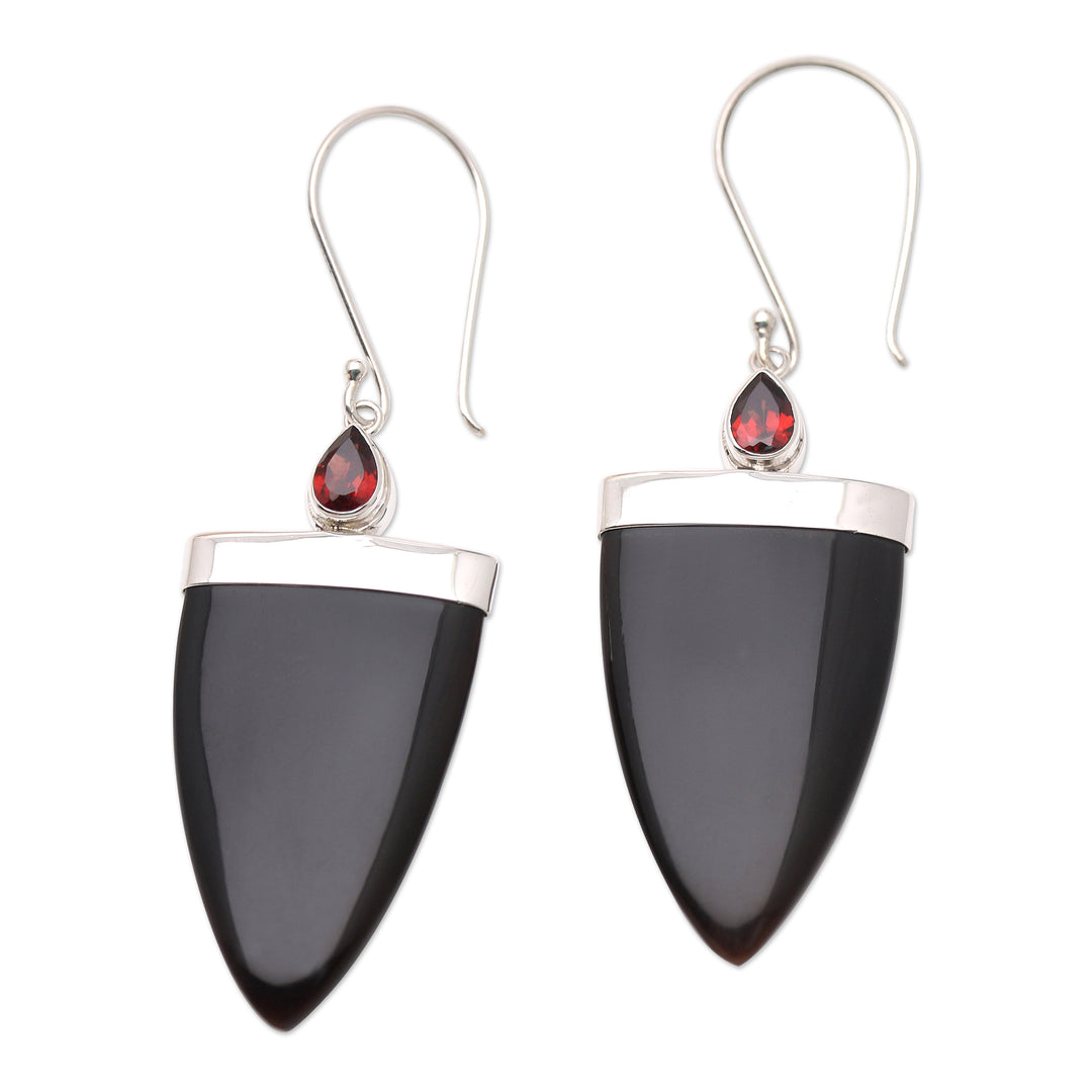 Hand Made Garnet Dangle Earrings - True Confidence