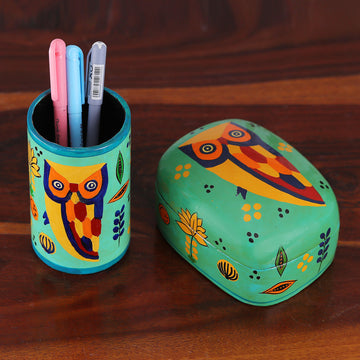 Owl Story in Teal