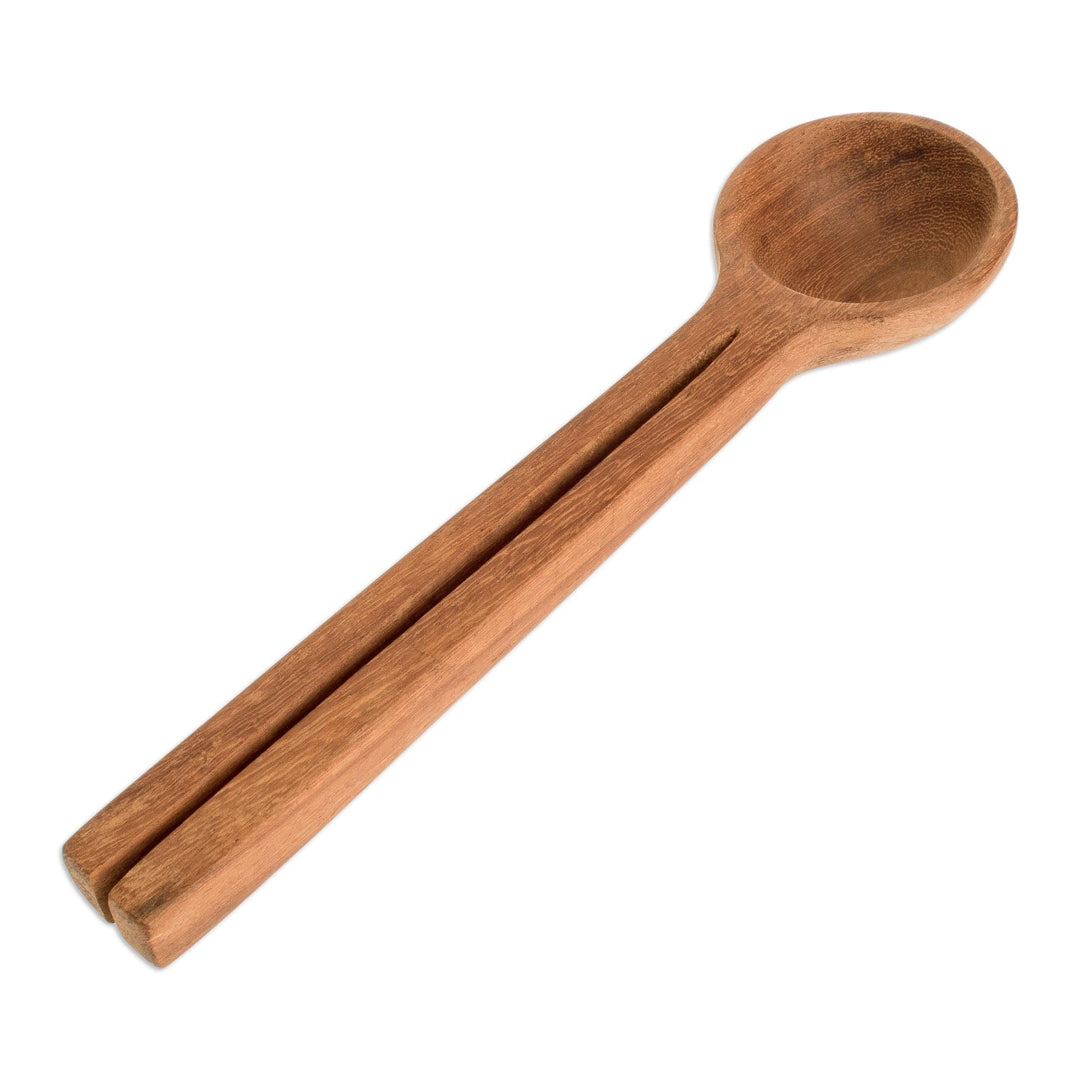 Hand Carved Wood Serving Spoon - Memorable Meal