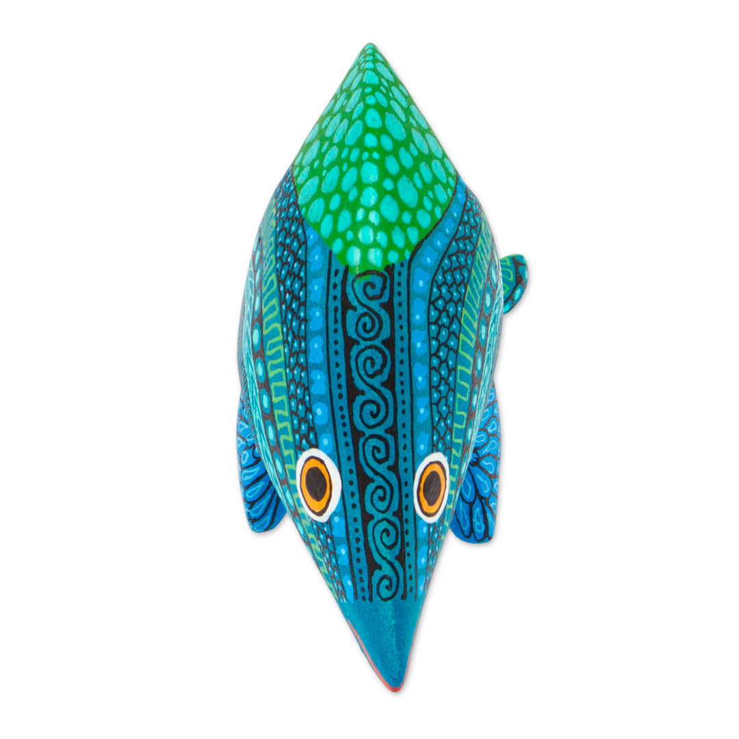 Hand Painted Dolphin Alebrije - Ocean Dolphin