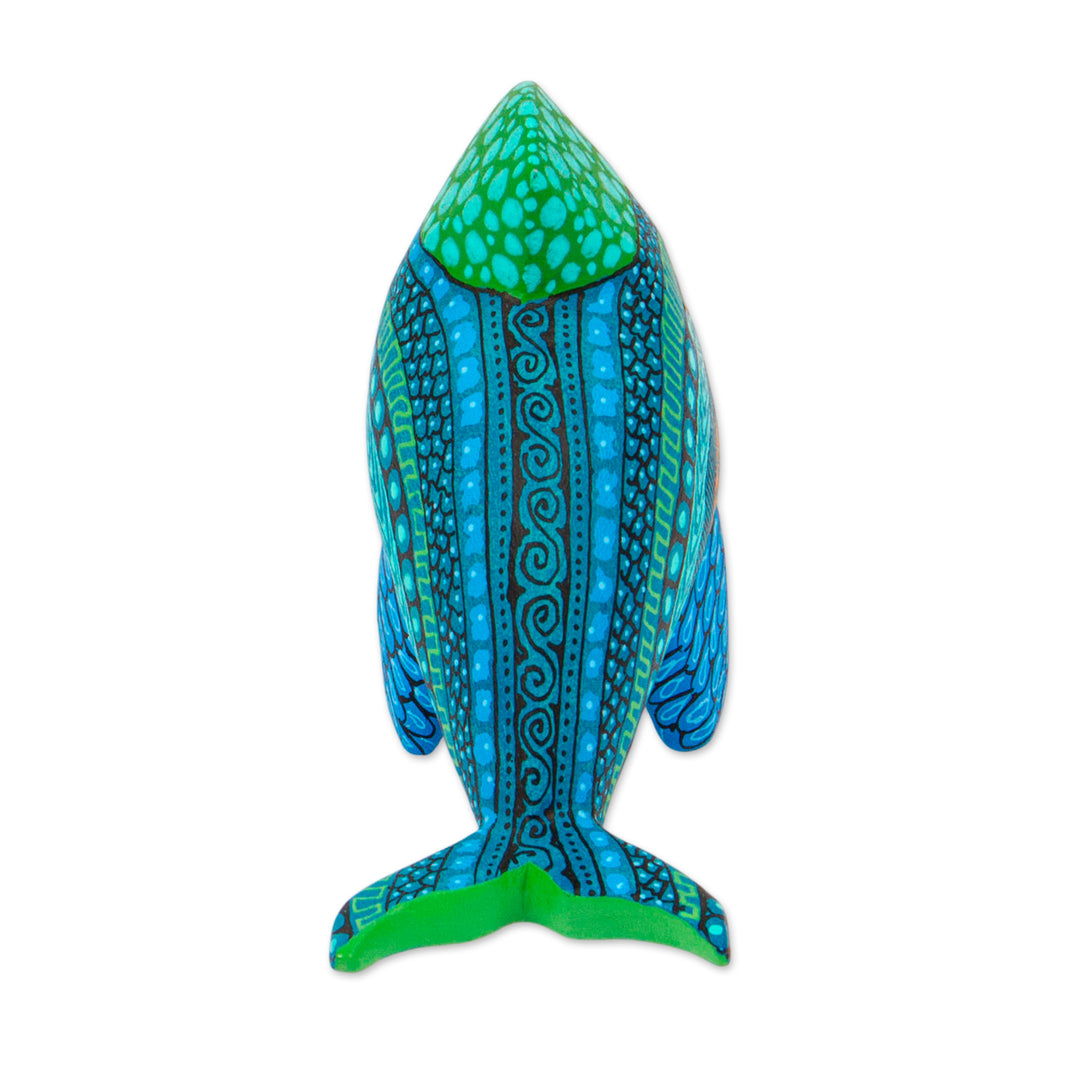 Hand Painted Dolphin Alebrije - Ocean Dolphin