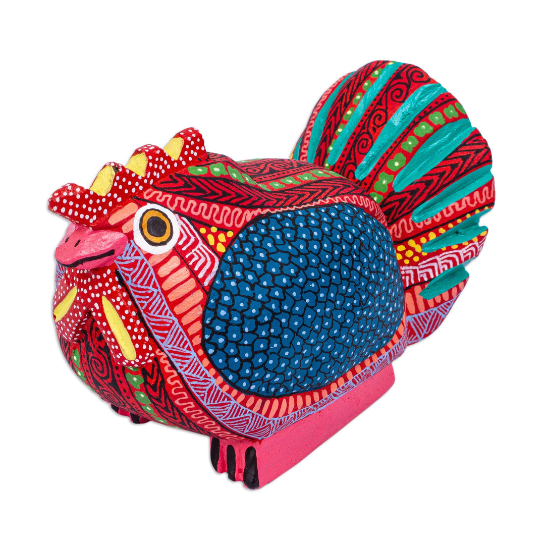 Handmade Hen Alebrije Sculpture - Audacious Hen