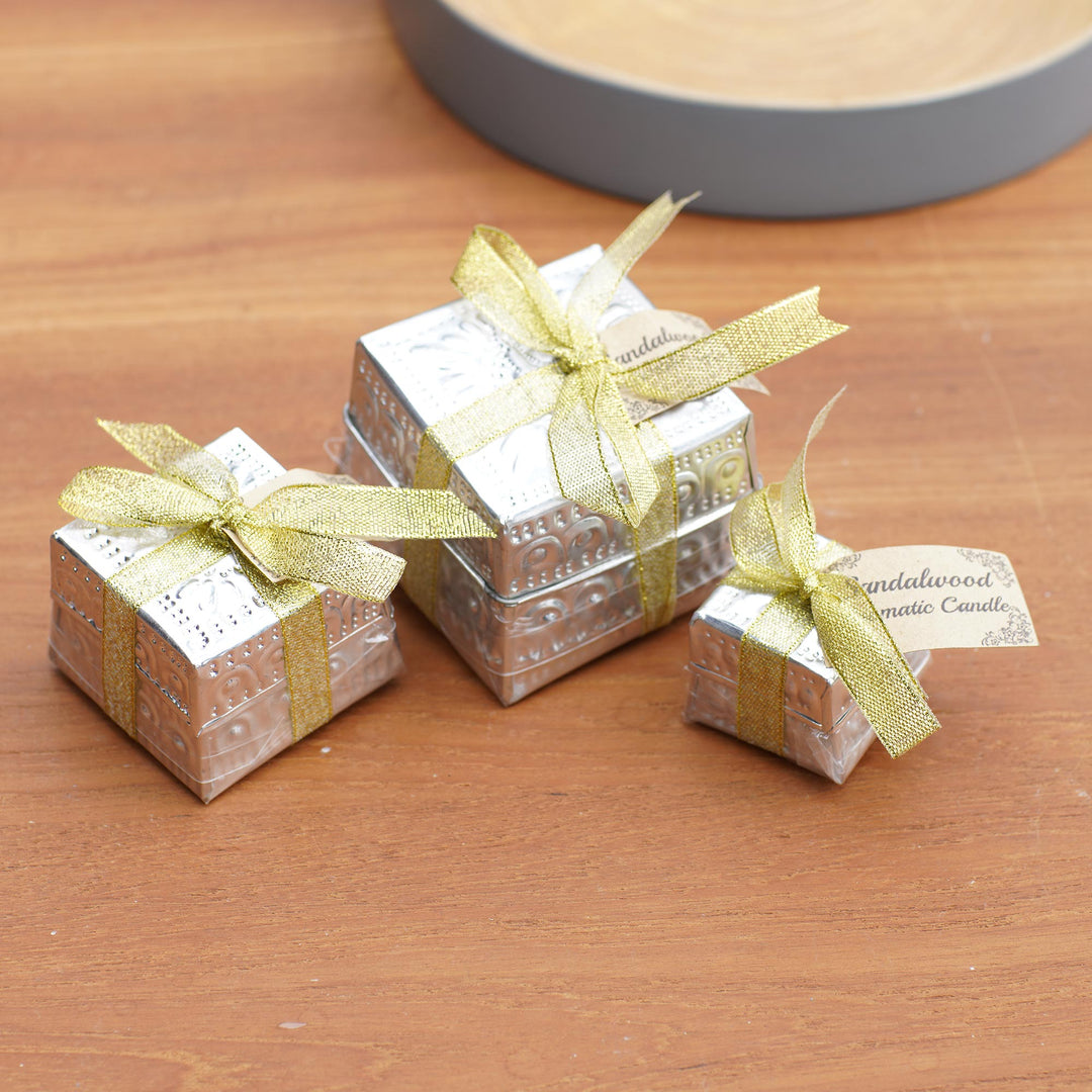 Handmade Aluminum Tinned Beeswax Candles (Set of 3) - Evening Glow