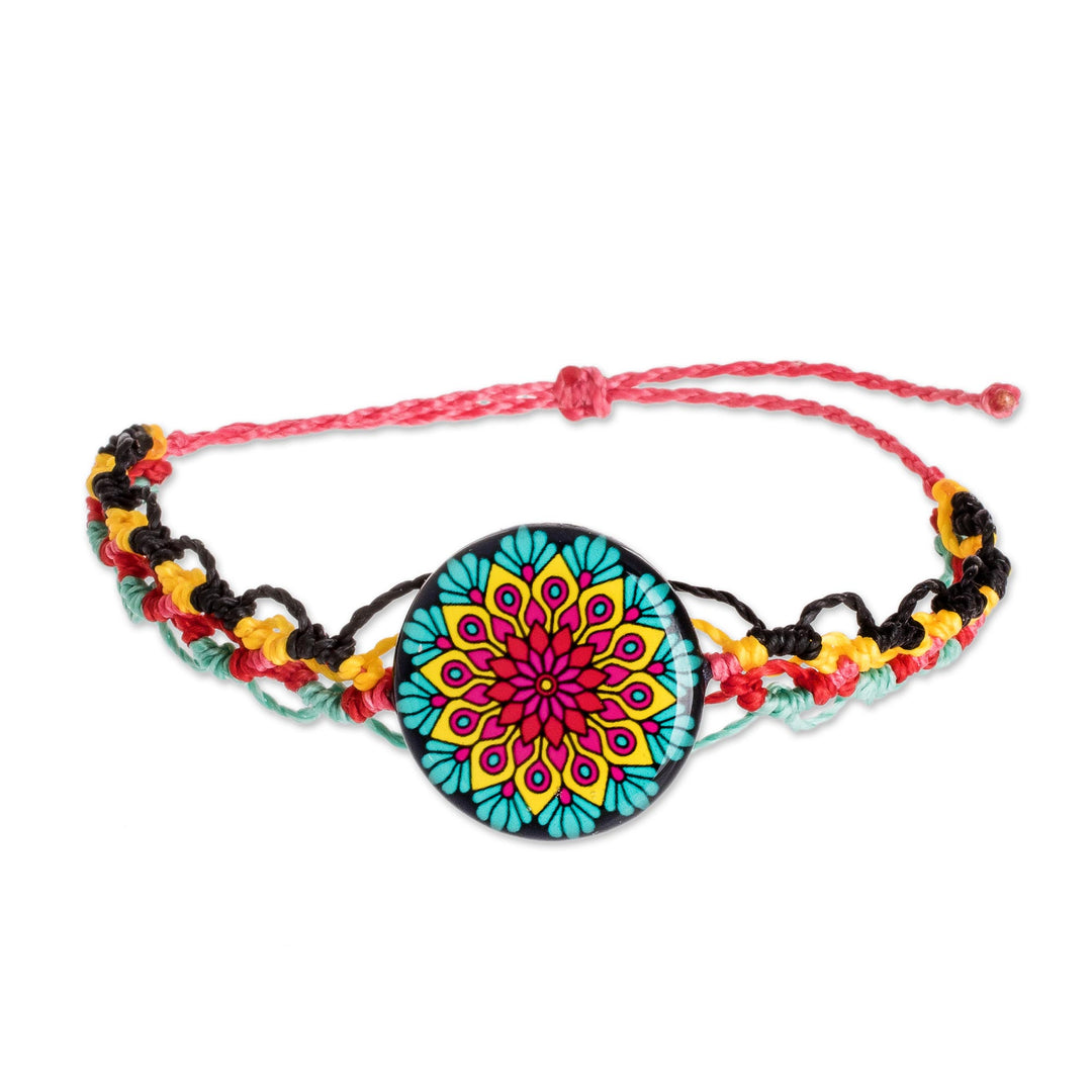 Mandala Motif Macrame Bracelet - Peacock Mandala