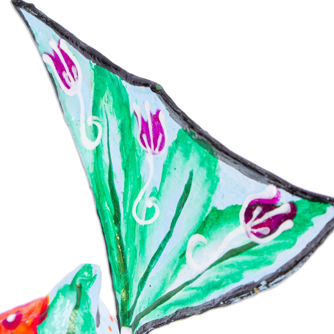 Handmade Papier Mache Cat Alebrije - Fanciful Cat