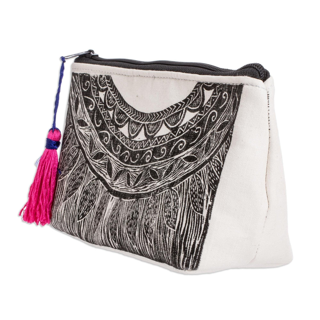 Relief Print Cosmetic Bag - Patzun