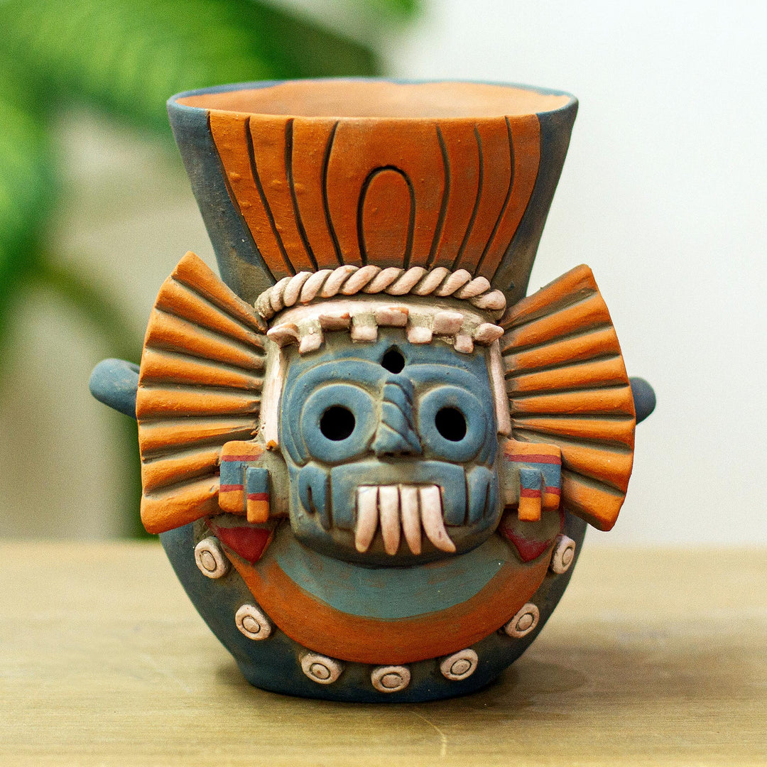 Blue Aztec Rain God