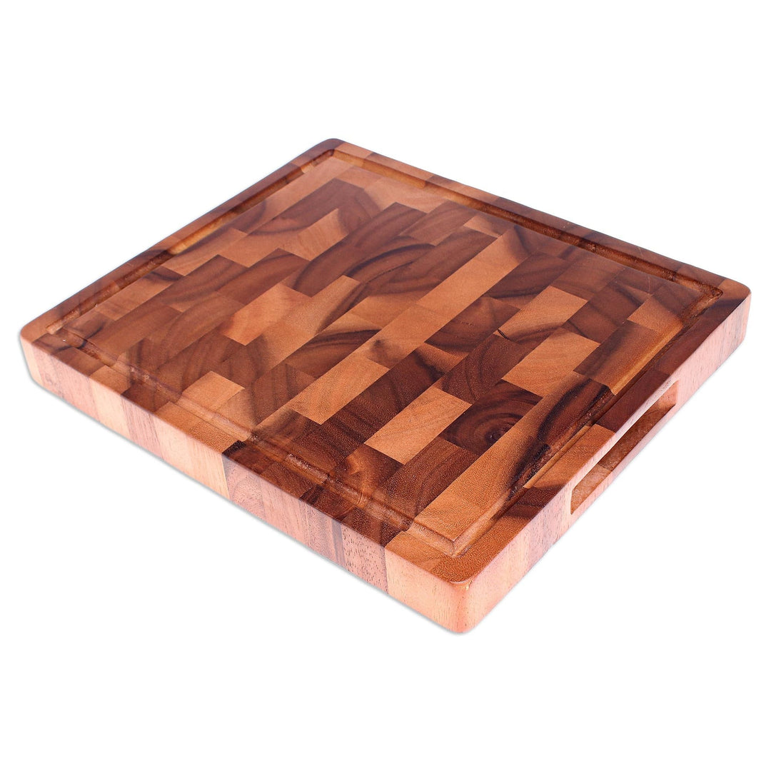 Hand Carved Raintree Wood Cutting Board - Natural Selection