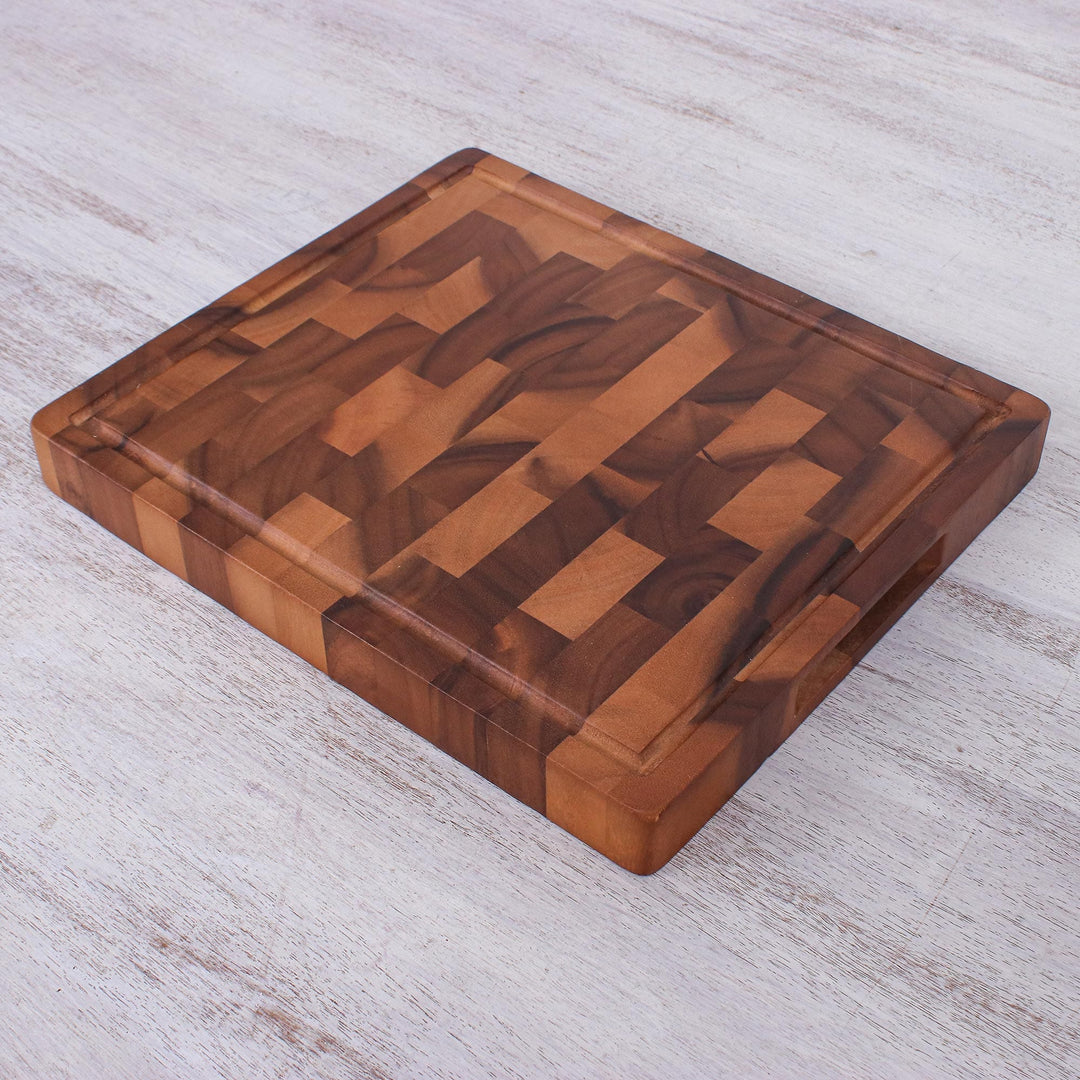 Hand Carved Raintree Wood Cutting Board - Natural Selection