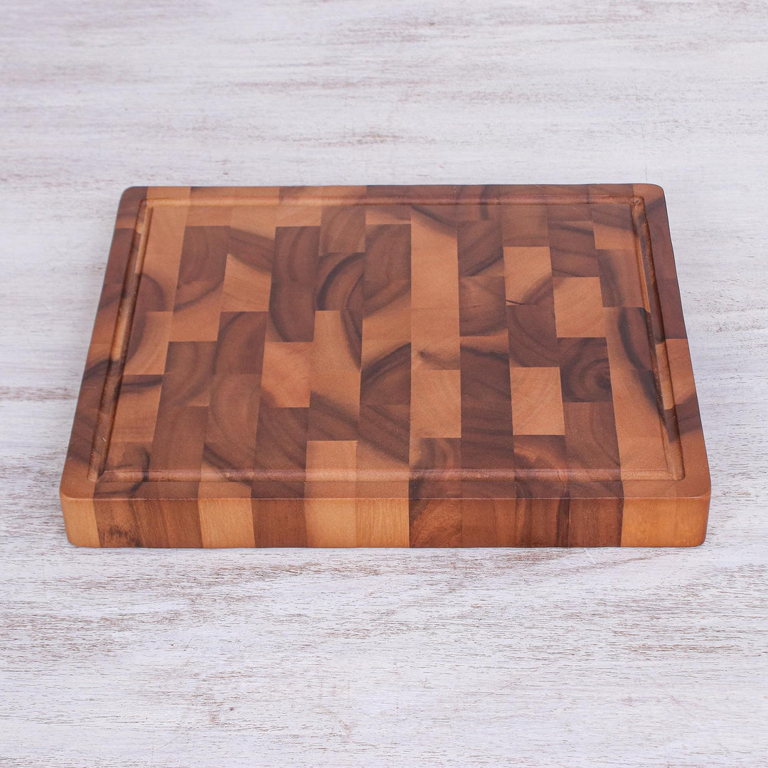 Hand Carved Raintree Wood Cutting Board - Natural Selection