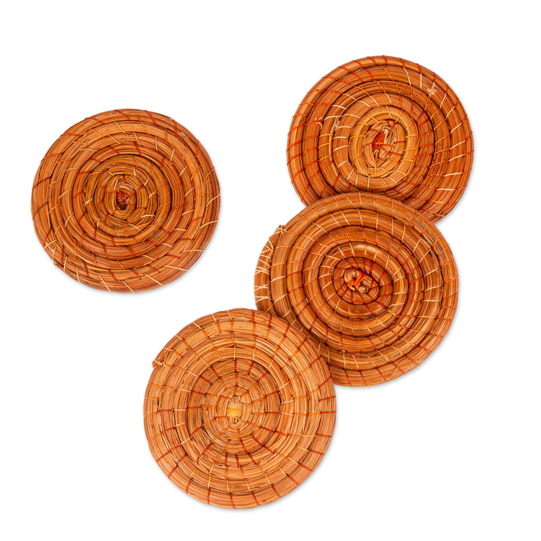 Natural Pine Needle Coasters (Set of 4) - Forest Cheer