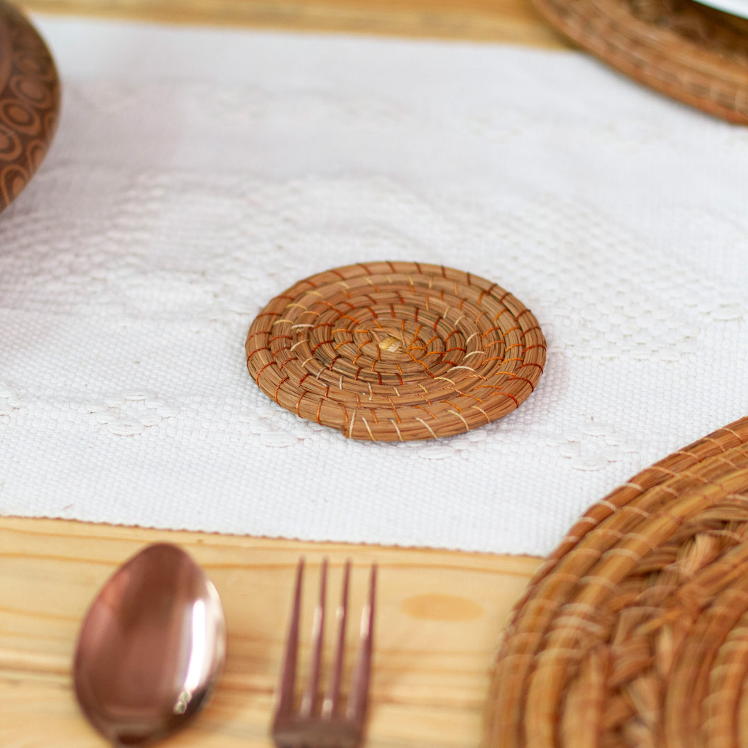 Natural Pine Needle Coasters (Set of 4) - Forest Cheer