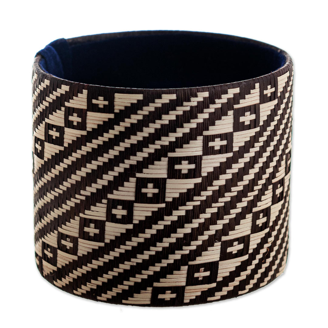 Wide Natural Fiber Cuff Bracelet - The Way of the Cross