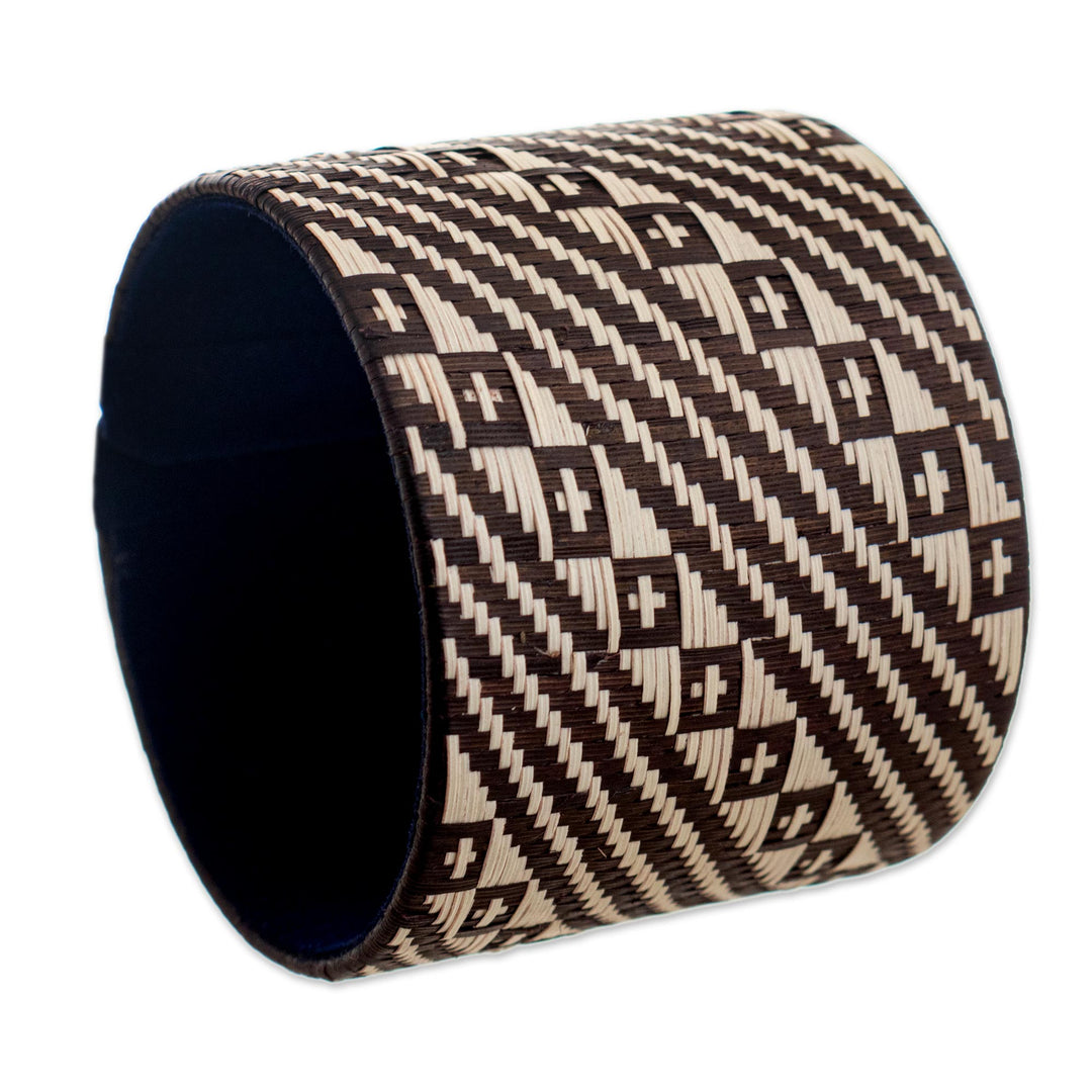 Wide Natural Fiber Cuff Bracelet - The Way of the Cross