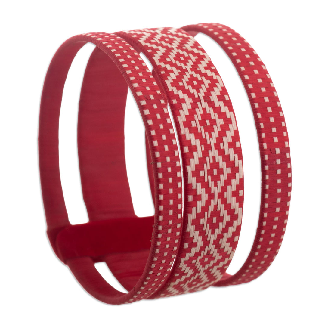 Handcrafted Natural Fiber Bracelet - Protective Flame
