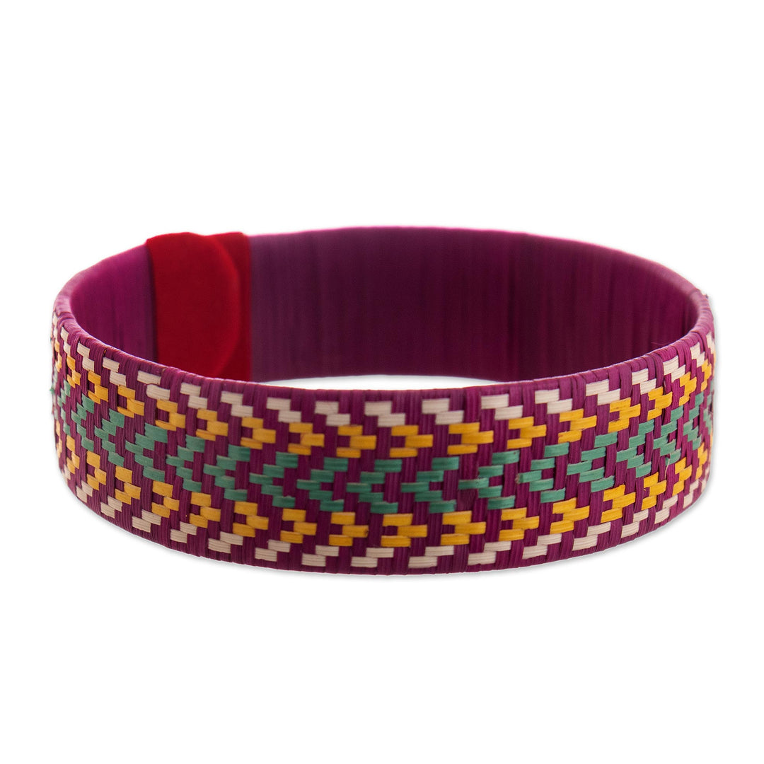 Natural Fiber Handmade Cuff Bracelet - Between Mountain and River