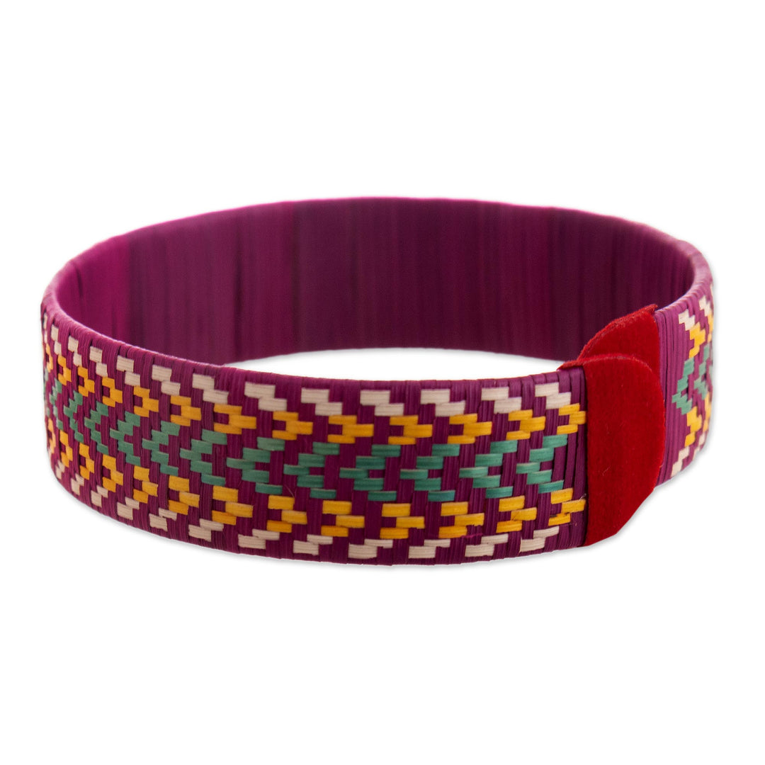 Natural Fiber Handmade Cuff Bracelet - Between Mountain and River